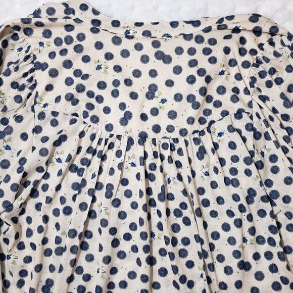 Anna Glover x H&M size large blue dot and gold/white moth patterned 3/4 elastic - Picture 3 of 6